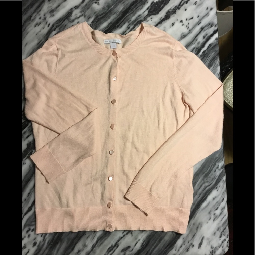 Pink cardigan New York &Co/cotton rayon/ L